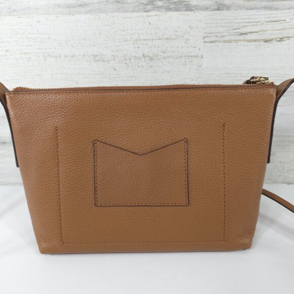 MICHAEL KORS SMALL TOP ZIP SMALL CROSSBODY BAG IN TAN BROWN PEBBLED LEATHER *VGC - Picture 2 of 16